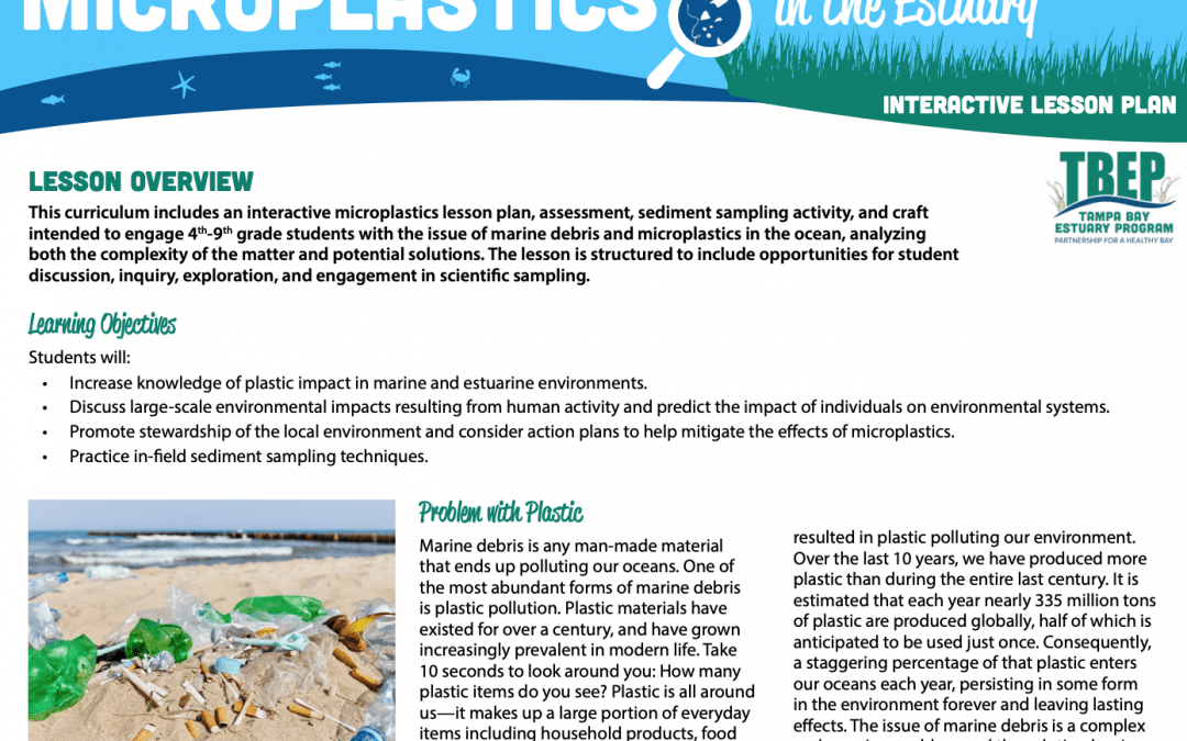 Microplastics In The Estuary: Interactive Lesson Plan